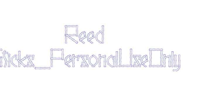 Reed Sticks_PersonalUseOnly Font Download