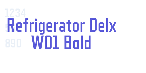 Refrigerator Delx W01 Bold font free