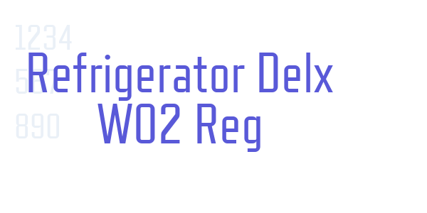 Refrigerator Delx W02 Reg font free