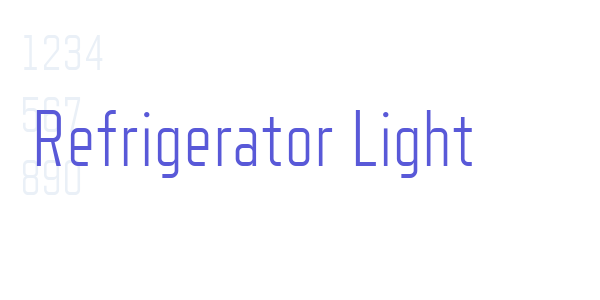 Refrigerator Light font free