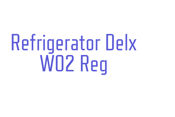 Refrigerator Delx W02 Reg Font