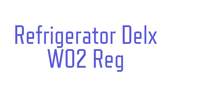 Refrigerator Delx W02 Reg Font Download