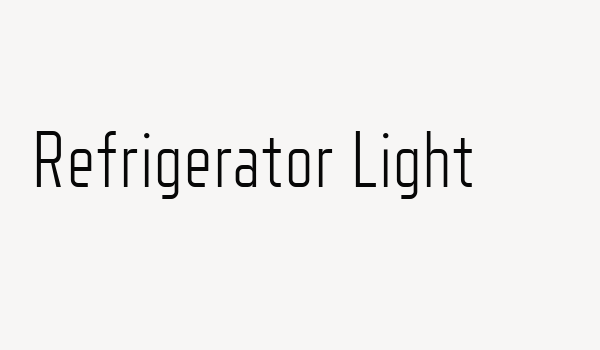 Refrigerator Light Font