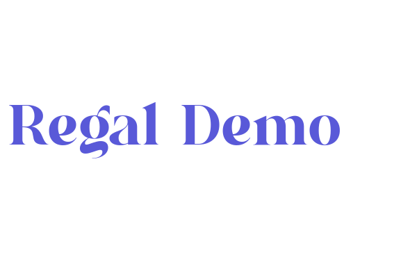 Regal_Demo Font