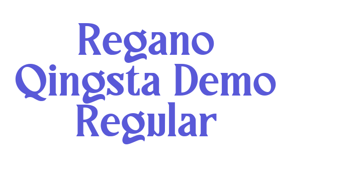 Download Regano Qingsta Demo Regular Font