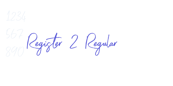 Register 2 Regular font free