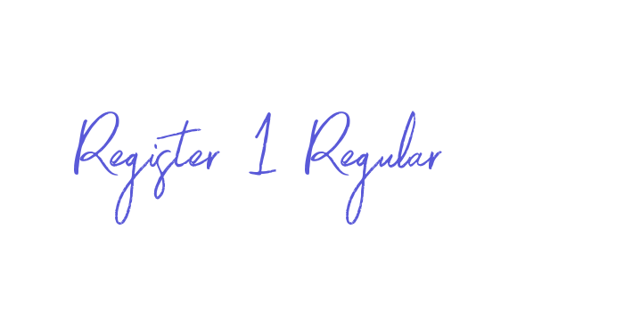 Register 1 Regular Font