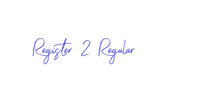 Register 2 Regular Font Download