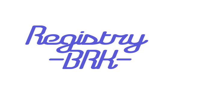 Registry -BRK- Font Download