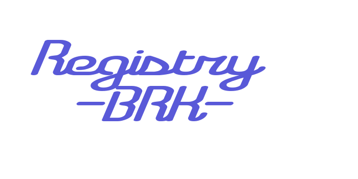 Registry -BRK- Font