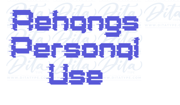 Rehangs Personal Use Font