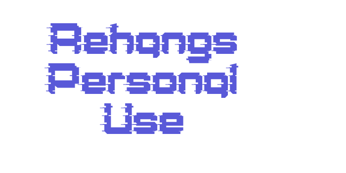 Rehangs Personal Use Font Download