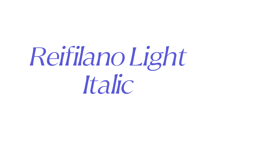 Reifilano Light Italic Font Download