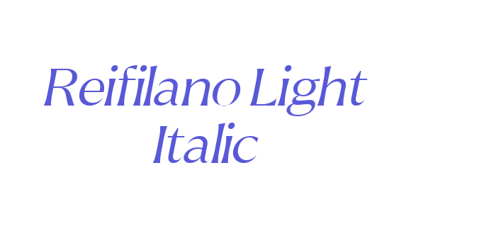 Reifilano Light Italic Font Download