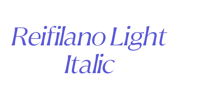 Reifilano Light Italic Font