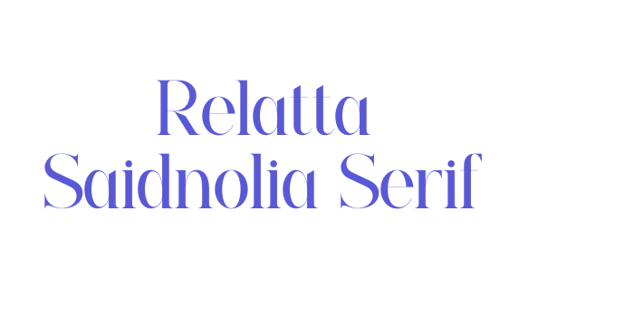 Relatta Saidnolia Serif Font Download