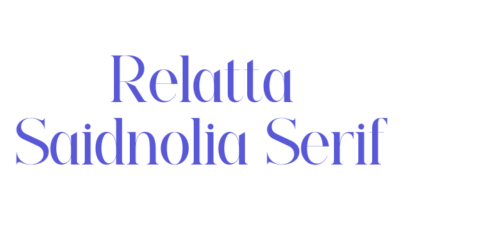 Relatta Saidnolia Serif Font