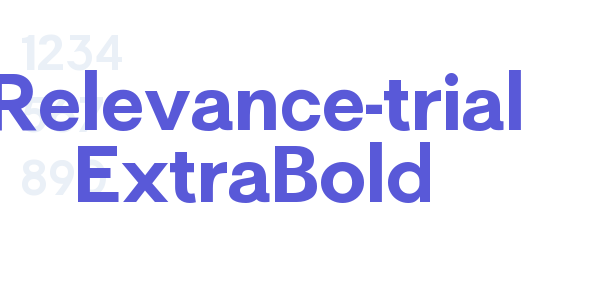 Relevance-trial ExtraBold font free