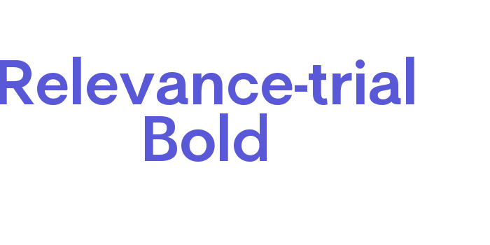 Download Relevance-trial Bold Font