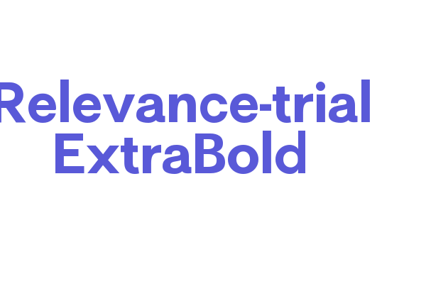 Relevance-trial ExtraBold Font