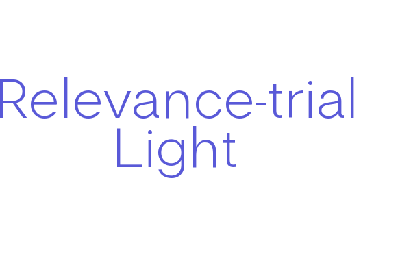 Relevance-trial Light Font