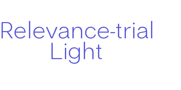 Download Relevance-trial Light Font