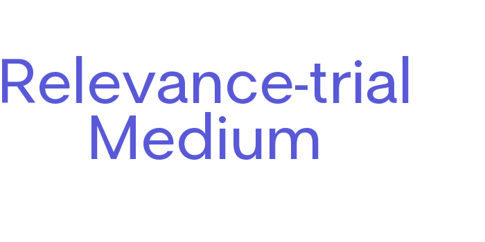 Download Relevance-trial Medium Font