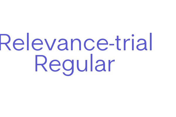 Relevance-trial Regular Font