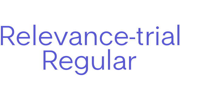 Download Relevance-trial Regular Font