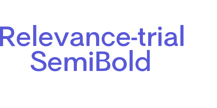 Download Relevance-trial SemiBold Font