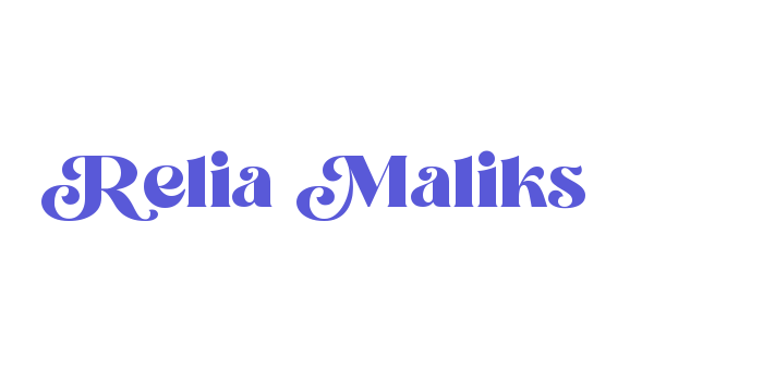 Relia Maliks Font Download