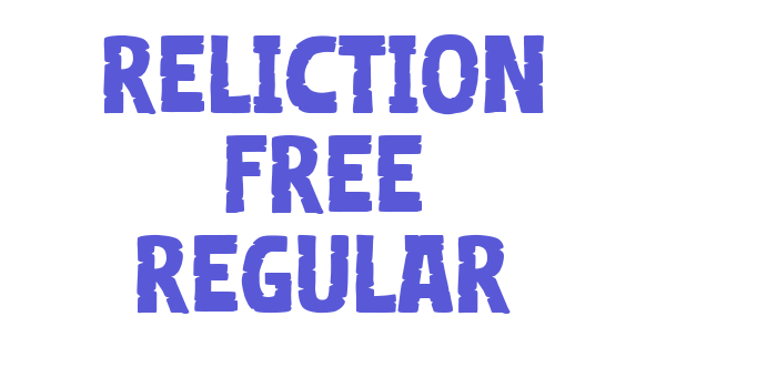 Reliction Free Regular Font