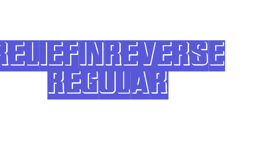 ReliefInReverse Regular Font