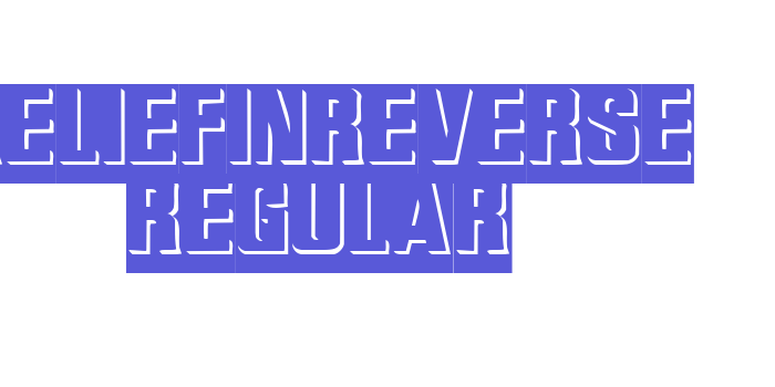 ReliefInReverse Regular Font Download