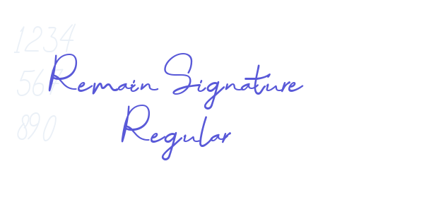 Remain Signature Regular font free