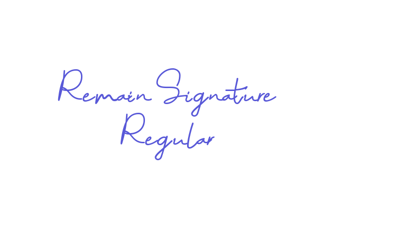 Remain Signature Regular Font Download