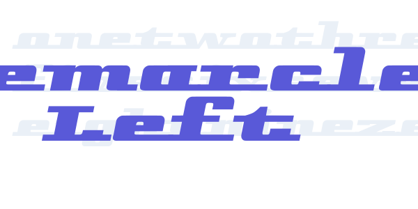 Remarcle Left font free