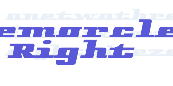 Remarcle Right font free