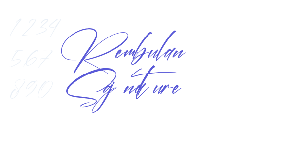 Rembulan Signature font free