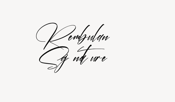 Rembulan Signature Font