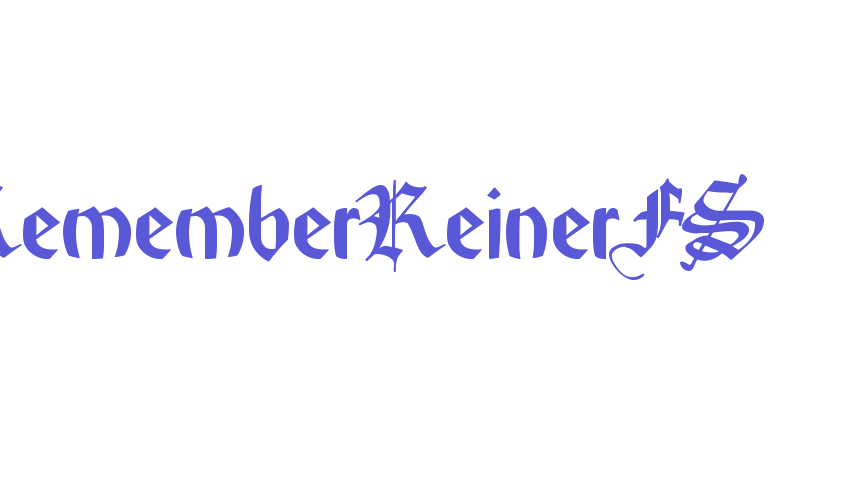 RememberReinerFS Font Download