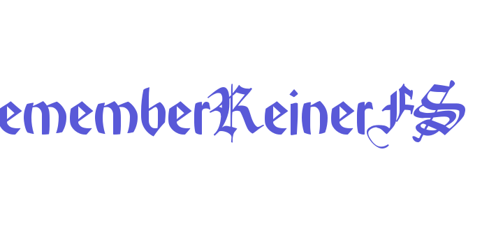 RememberReinerFS Font Download