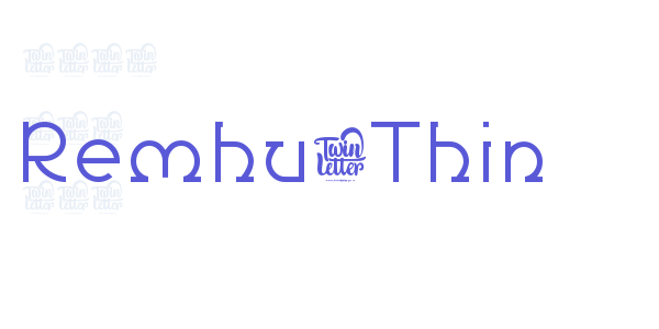 Remhu-Thin font