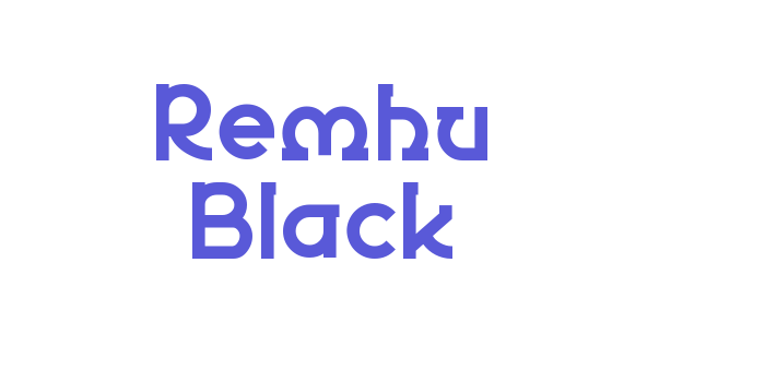 Remhu Black Font