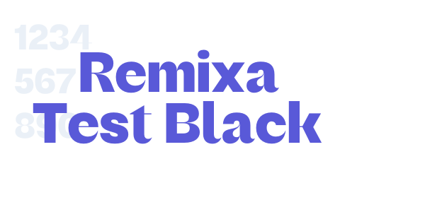 Remixa Test Black font free