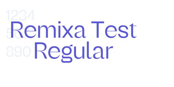 Remixa Test Regular font