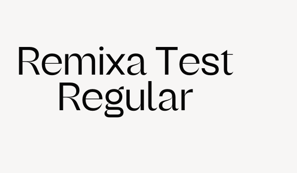 Remixa Test Regular Font