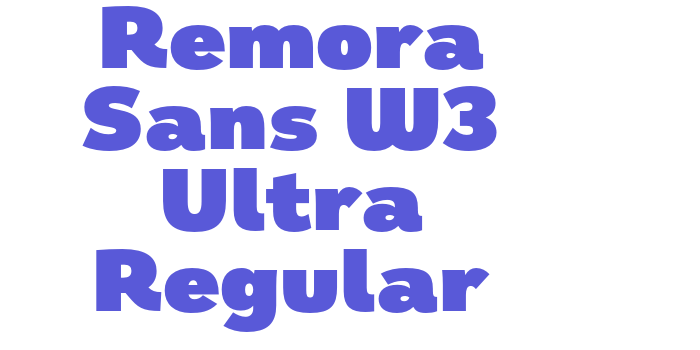 Remora Sans W3 Ultra Regular Font Download