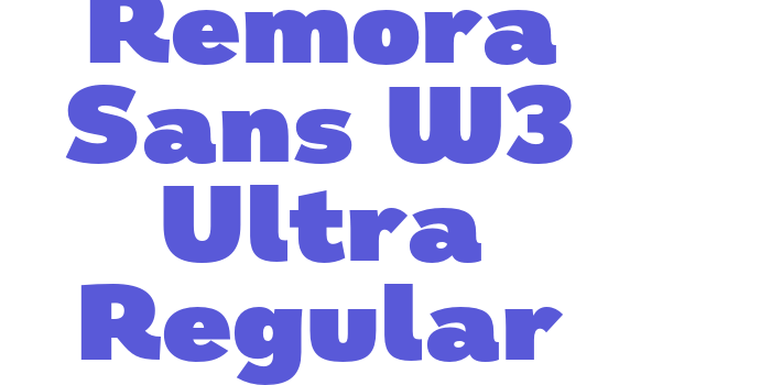 Remora Sans W3 Ultra Regular Font