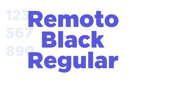 Remoto Black Regular font free